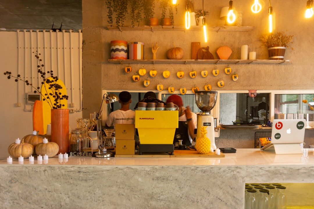 yellow plastic container on white marble table